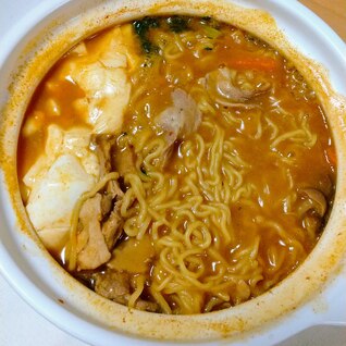 スンドゥブの素で簡単旨辛ラーメン